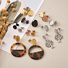 PVD Vacuum Plating 304 Stainless Steel Stud Earring Findings STAS-TA0004-67-11