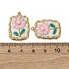 304 Stainless Steel Enamel Pendants STAS-P406-26B-G-3