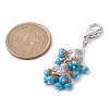 Glass Seed Bead Pendant Decorations HJEW-MZ00057-01-3