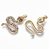 Brass Micro Pave Cubic Zirconia Pendants KK-R130-001G-NF-3