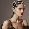 Rhinestone Mesh Headpiece Cap AJEW-WH0413-82C-6