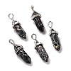 Synthetic Black Imperial Jasper Pendants G-K329-19P-1