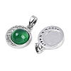 Natural Green Onyx Agate(Dyed & Heated) Pendants KK-U043-53P-02-2