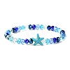 Electroplated Glass Beaded Stretch Bracelets BJEW-JB10900-3