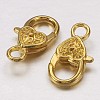 Tibetan Style Heart Lobster Claw Clasps K08Y0012-2
