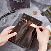 Square Portable Leather Single Watch Pouch Storage Bags ABAG-WH0047-09-3