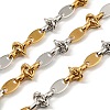 304 Stainless Steel Two Tone Oval with knot Link Chains CHS-F022-03GP-1