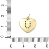 Brass Micro Pave Clear Cubic Zirconia Pendants KK-D229-01G-21-3
