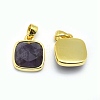 Natural Amethyst Pendants G-O176K-03G-2