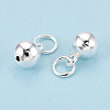 925 Sterling Silver Round Ball Charms STER-T008-25S-01-2
