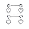 304 Stainless Steel Rhinestone Nipple Rings WG0E32C-03-1