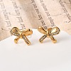 304 Stainless Steel Micro Pave Clear Cubic Zirconia Stud Earrings EJEW-I318-01G-03-2