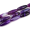 Natural Striped Agate/Banded Agate Beads Strands G-S280-10B-2