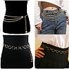 4Pcs 4 Styles Alloy Link Chian Waist Body Chains for Jeans Dresses WG49084-01-1