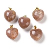 Natural Peach Moonstone Pendants G-J386-H13-G-1