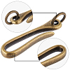 CRASPIRE 3Pcs 3 Styles Tibetan Style Alloy Hook Clasps FIND-CP0001-72-6