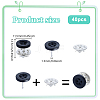 40Pcs 4-Hole Resin Button Lapel Pin Backs BUTT-NB0002-13C-2