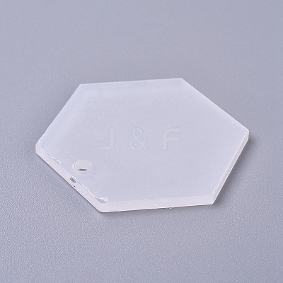 Transparent Acrylic Blank Pendants LS-TACR-WH0002-12-1