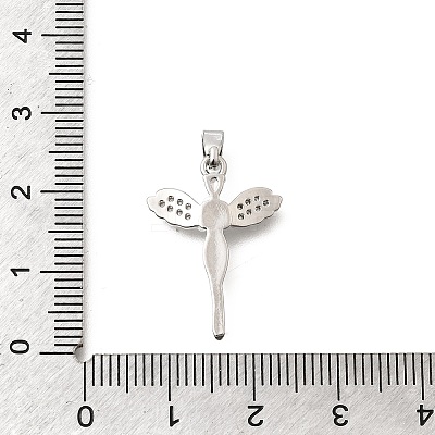 Brass Clear Cubic Zirconia Pendants KK-B187-20P-1