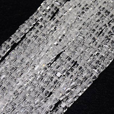 Glass Beads Strands EGLA-J028-3x3mm-01-1