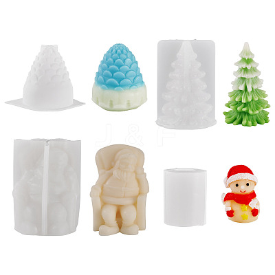 4Pcs 4 Styles DIY Silicone Candle Holder Molds DIY-TA0014-06-1