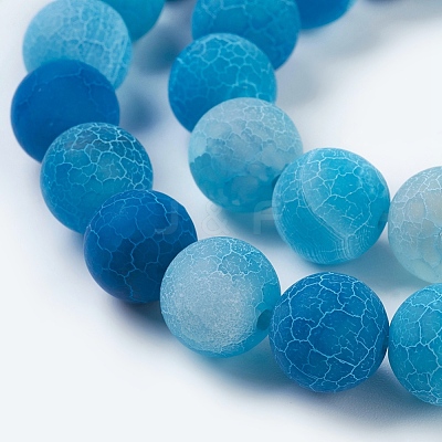 Natural Crackle Agate Beads Strands G-G055-10mm-2-1