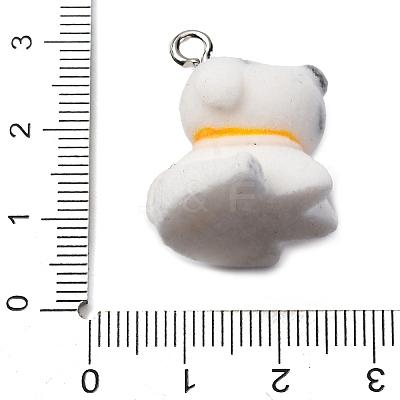 Flocky Resin Pendants FIND-S001-02D-1
