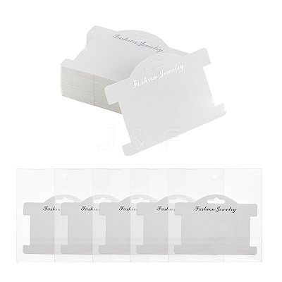 100Pcs Paper Bracelet Display Cards CDIS-WH0027-11B-01-1