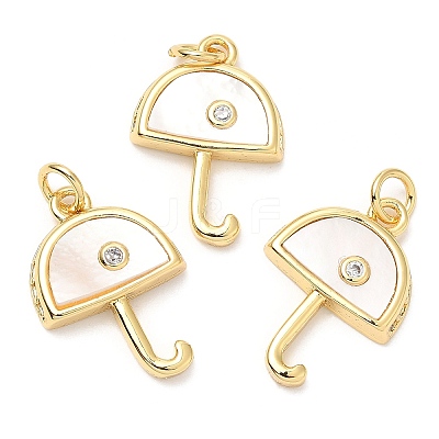 Rack Plating Brass Micro Pave Cubic Zirconia Pendants KK-A185-23G-1