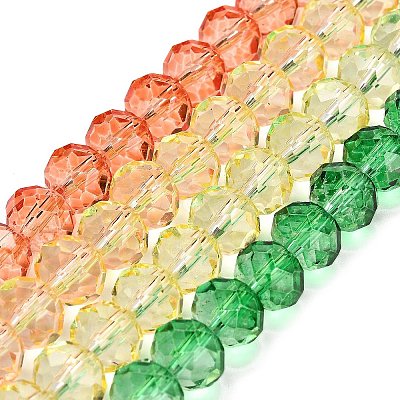 Transparent Painted Glass Beads Strands X1-DGLA-A034-T6mm-A04-1