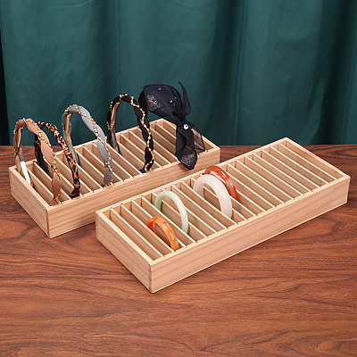 20-Slot Head Band Adjustable Dividers Boxes ODIS-WH0099-257-1
