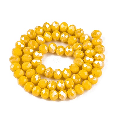 Electroplate Glass Beads Strands EGLA-A044-P8mm-A29-1
