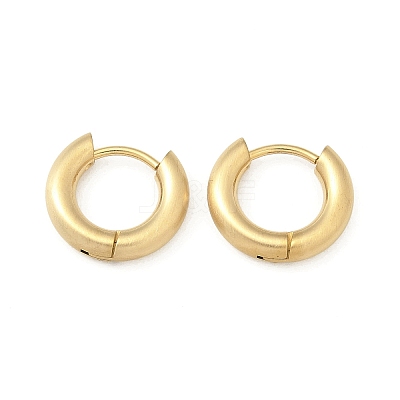 Frosted 304 Stainless Steel Huggie Hoop Earrings for Women EJEW-C096-32E-G-1