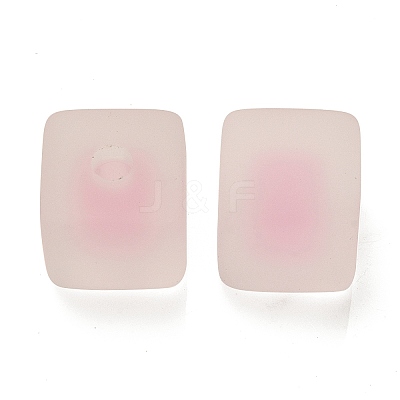 Frosted Acrylic European Beads OACR-G012-14C-1