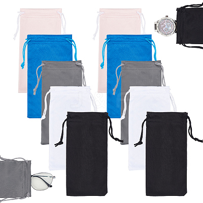 20Pcs 5 Colors Microfiber Eyeglasses Pocket Pouches AJEW-NB0005-56-1