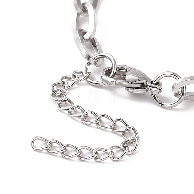 Non-Tarnish 304 Stainless Steel Cable Chain Bracelet for Men Women BJEW-E031-05A-P-1