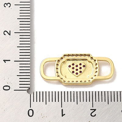 Brass Cubic Zirconia Connector Charms LS-KK-M278-01A-G-1