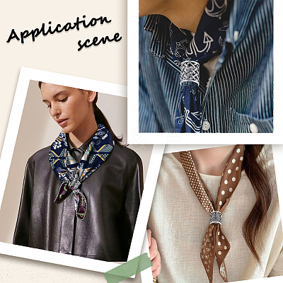 3Pcs 3 Styles Alloy Scarf Clips AJEW-CY0002-62-1