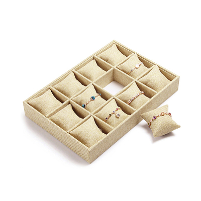 Kraft Hemp Pillow Holder for Jewelry Bracelet & Watch Displays BDIS-WH0002-01-1