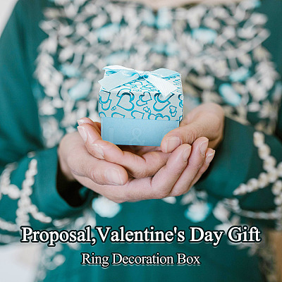 Bowknot Cardboard Paper Ring Gift Storage Boxes CON-TAC0001-16E-1