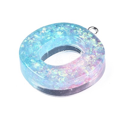 Transparent Epoxy Resin Pendants LS-CRES-S364-002O-1