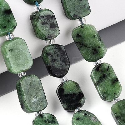 Natural Ruby in Zoisite Beads Strands G-T138-26A-09-1