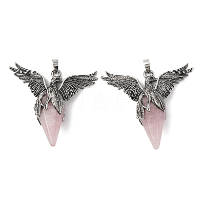 Natural Rose Quartz Pendants GG-C001-02J-1