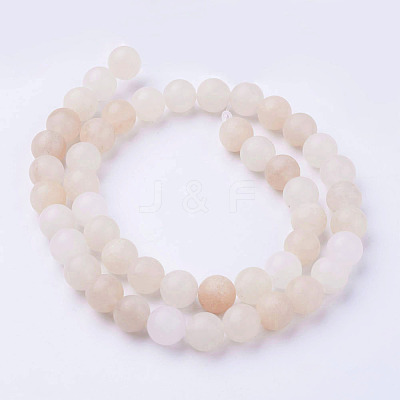 Natural Pink Aventurine Bead Strands G-G735-82-8mm-1
