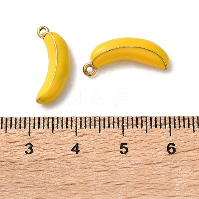 304 Stainless Steel Enamel Pendants STAS-B100-06G-07-1