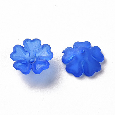 Transparent Frosted Acrylic Bead Caps MACR-S371-04A-751-1