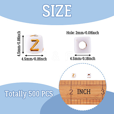 Opaque Acrylic Beads MACR-TAG0001-07Z-1