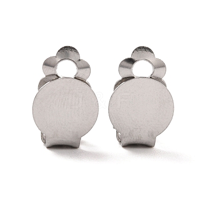 Non-Tarnish 316 Stainless Steel Clip-on Earring Findings STAS-I187-04A-P-1