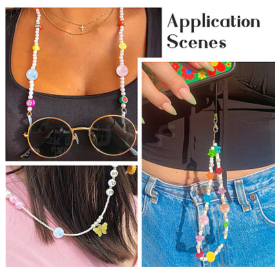 80Pcs 8 Colors Opaque Acrylic Beads OACR-TA0001-23-1