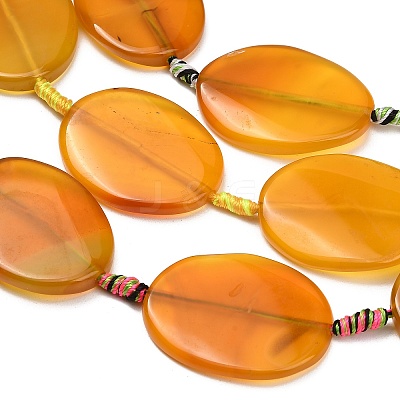 Natural Yellow Agate Beads Strands G-A321-H04-01-1